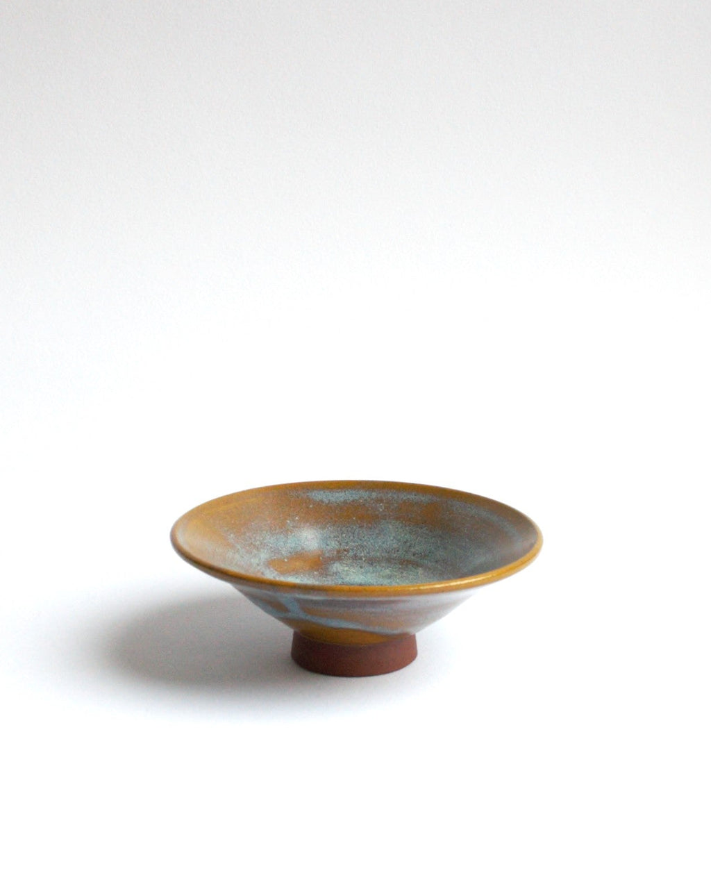 Soap-dish in blue & bronze