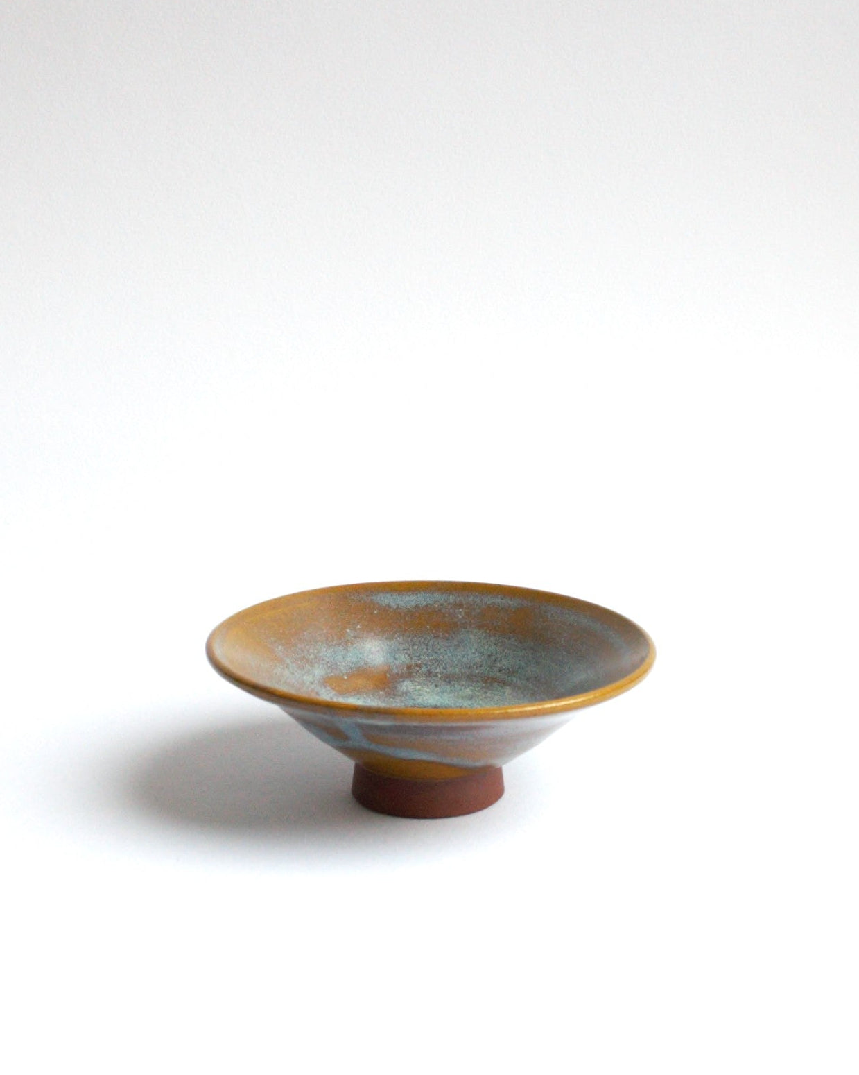 Soap-dish in blue & bronze