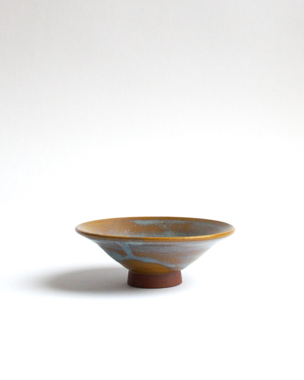 Soap-dish in blue & bronze
