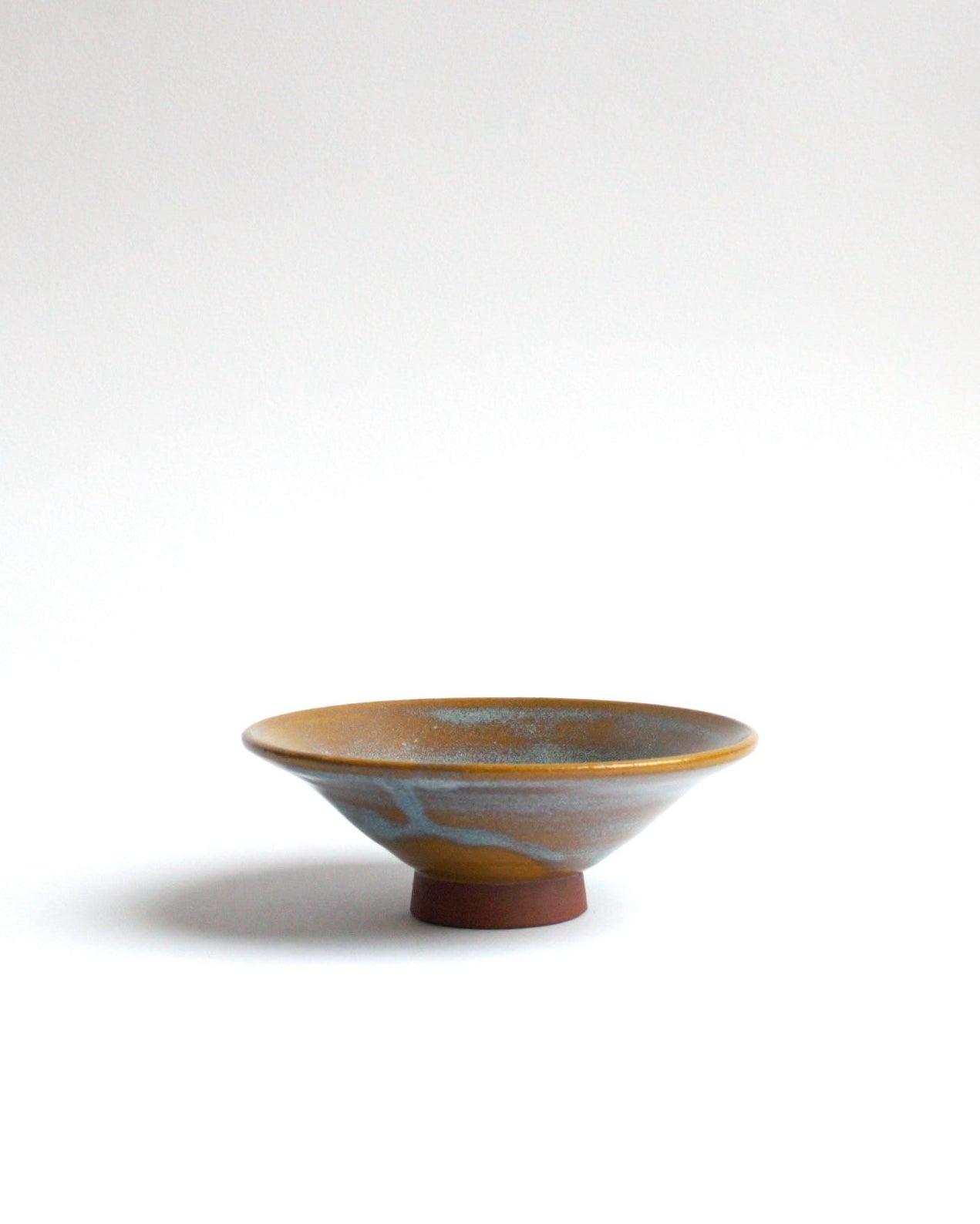 Soap-dish in blue & bronze